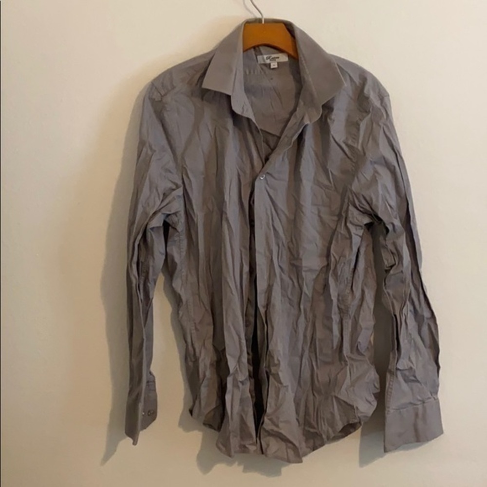 RETRO PARIS BUTTON DOWN SHIRT SIZE LARGE